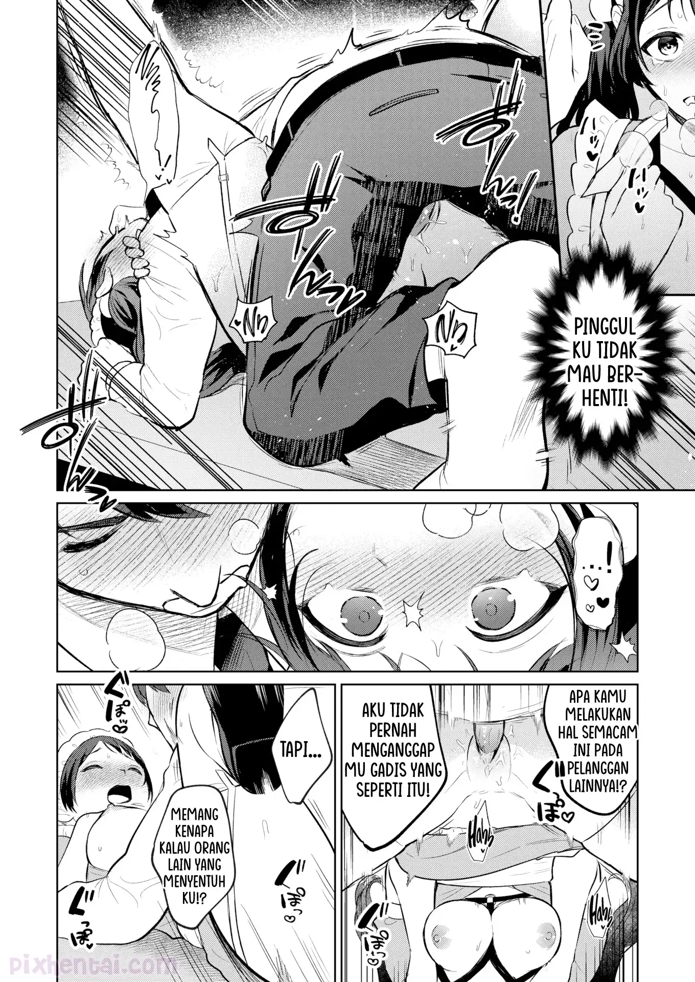 Komik hentai xxx manga sex bokep Careful of Maid Cafes Where Touching is OK 16